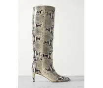 Paris Texas Stiletto Kniehohe Stiefel aus Leder Animal-print