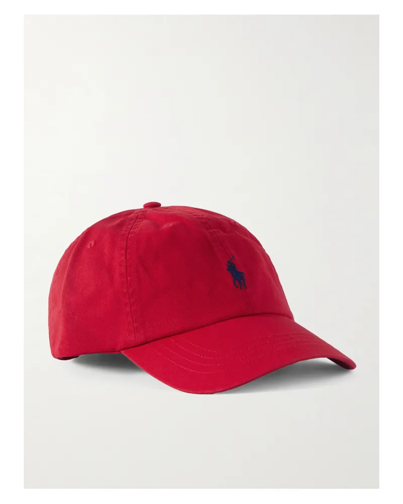 Ralph Lauren Baseballkappe Aus Baumwoll-twill Mit Stickereien - Rot Rot