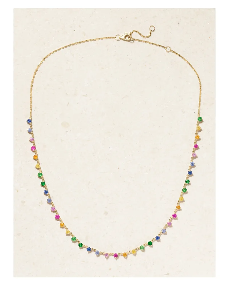 Roxanne First 100s And 1000s Cupcake 14-karat Gold Sapphire Necklace - Multi Multi