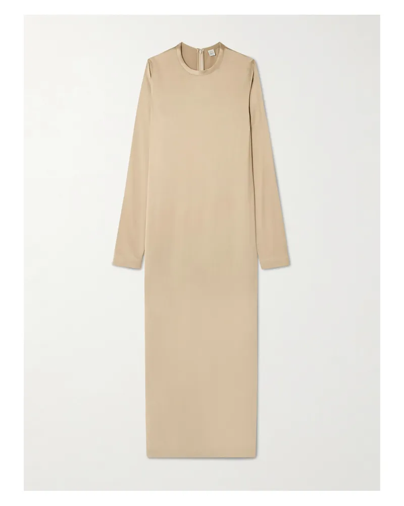 Totême Satin Maxi Dress - Neutrals Neutrals