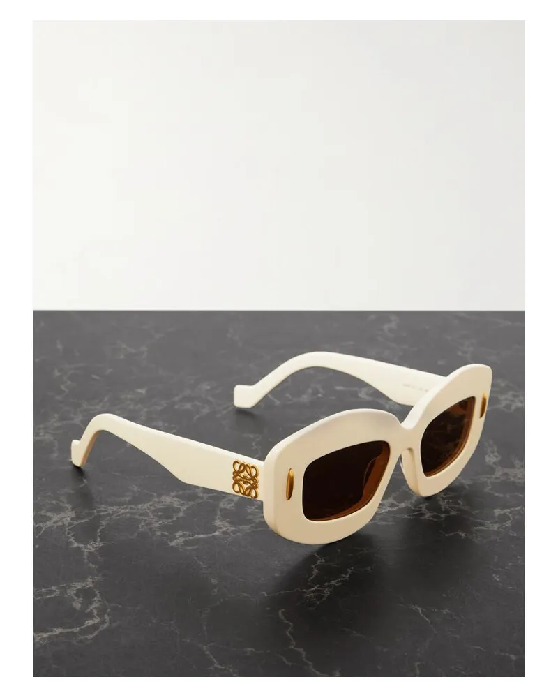 Loewe Screen Sonnenbrille Mit Eckigem Rahmen Aus Azetat - Elfenbein Elfenbein