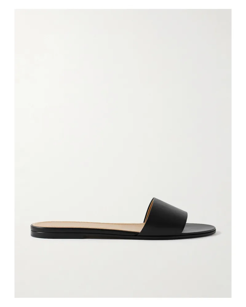 The Row Signum Pantoletten Aus Leder - Schwarz Schwarz