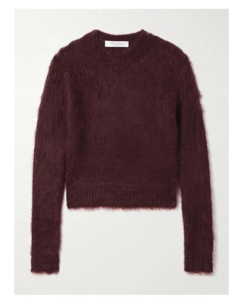 Max Mara Verkürzter Pullover Aus Einer Mohairmischung - Rot Rot