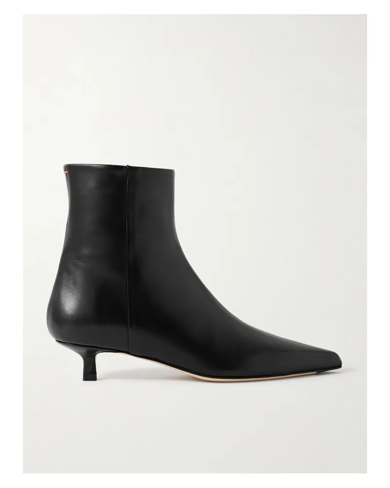 aeyde Sofie Leather Ankle Boots - Black Black