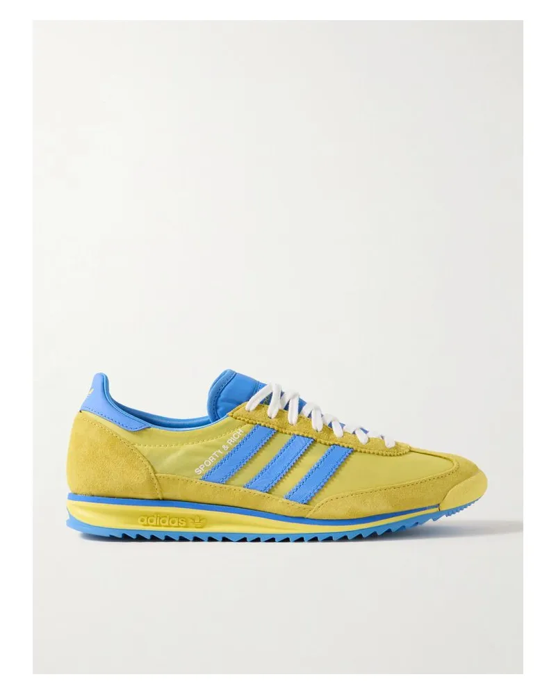 adidas Sporty & Rich Sl72 Sneakers Aus Shell Mit Besätzen Aus Veloursleder Und Leder - Gelb Gelb