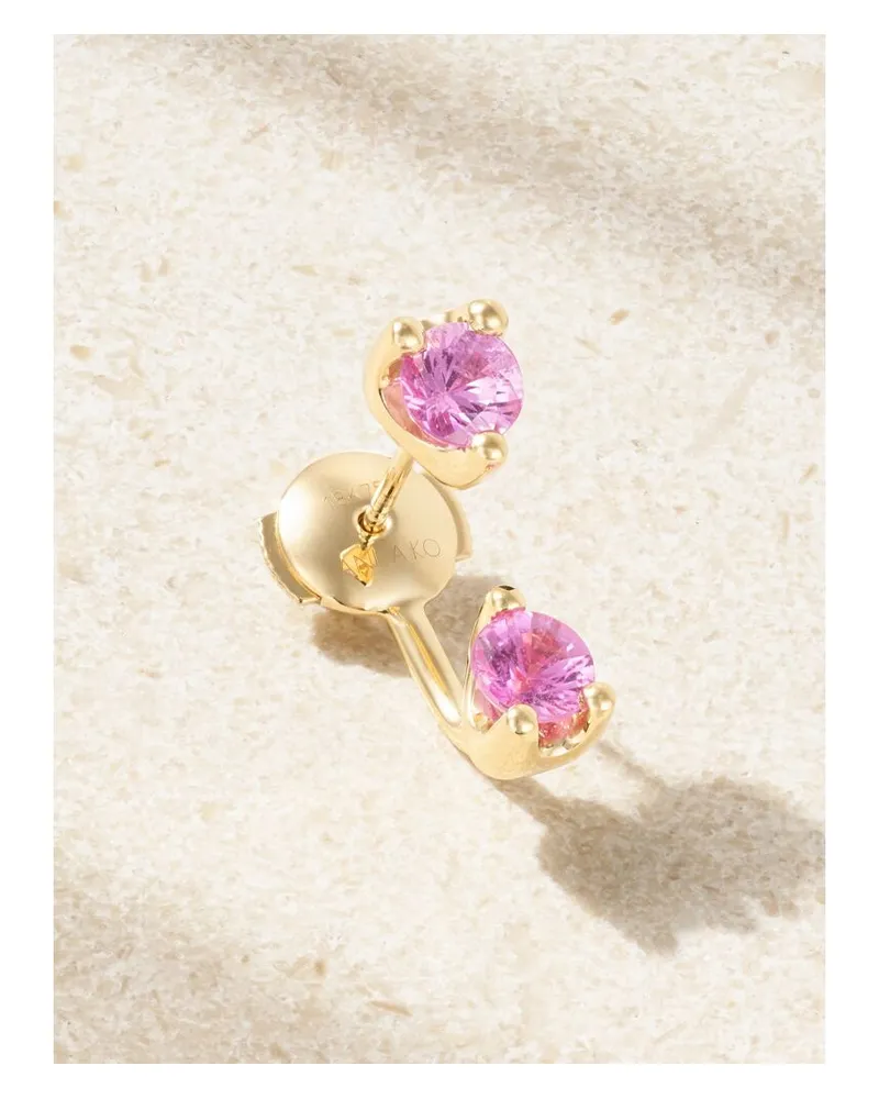 ANITA KO Orbit Einzelner Ohrring Aus 18 Karat Gold Mit Saphiren - Pink Pink