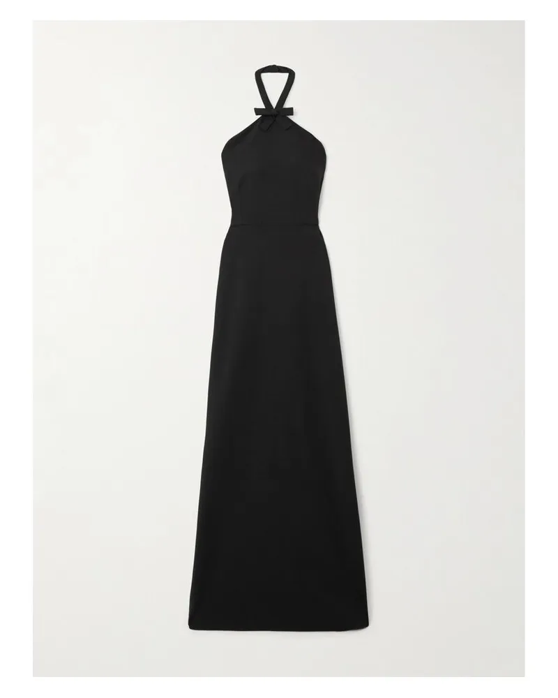 BERNADETTE Jolene Neckholder-maxikleid Aus Crêpe - Schwarz Schwarz