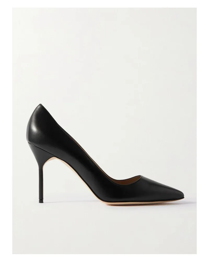 Manolo Blahnik Bb 90 Pumps Aus Leder - Schwarz Schwarz