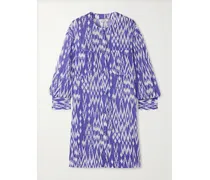 Midi-hemdblusenkleid aus Bedrucktem Baumwoll-voile