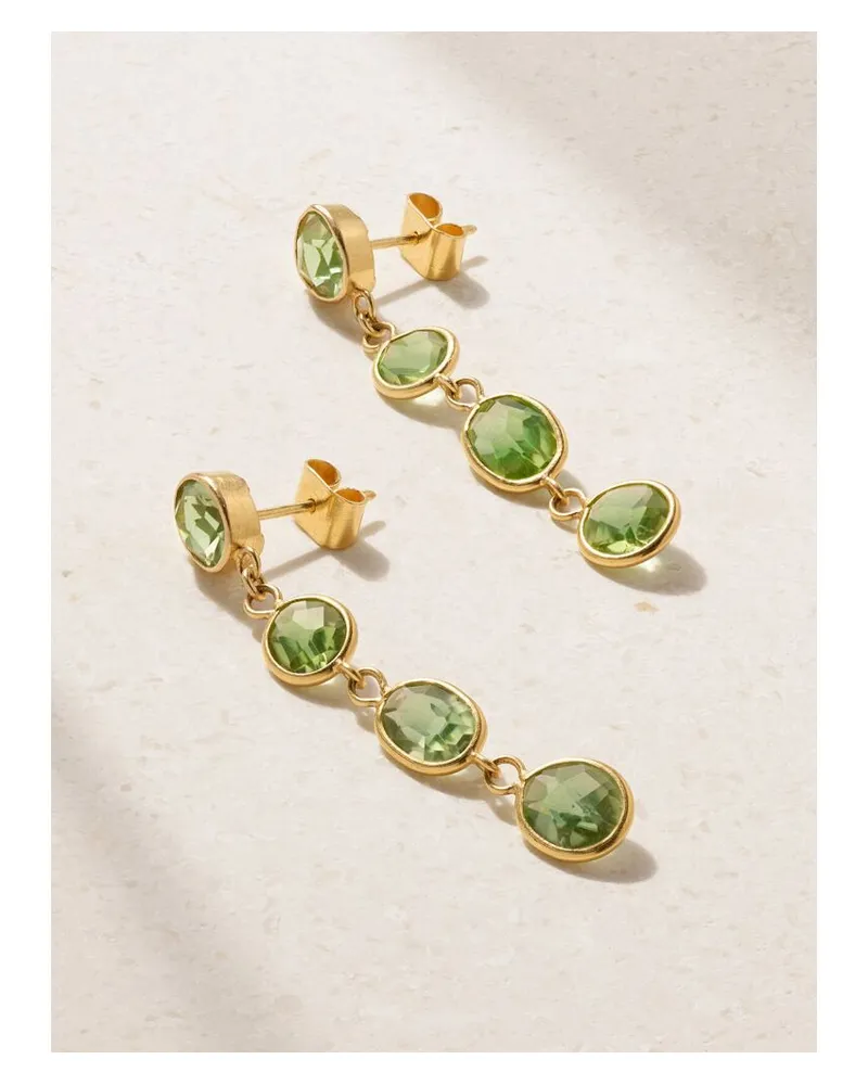 Pippa Small Ohrringe Aus 18 Karat Gold Mit Peridoten Gold