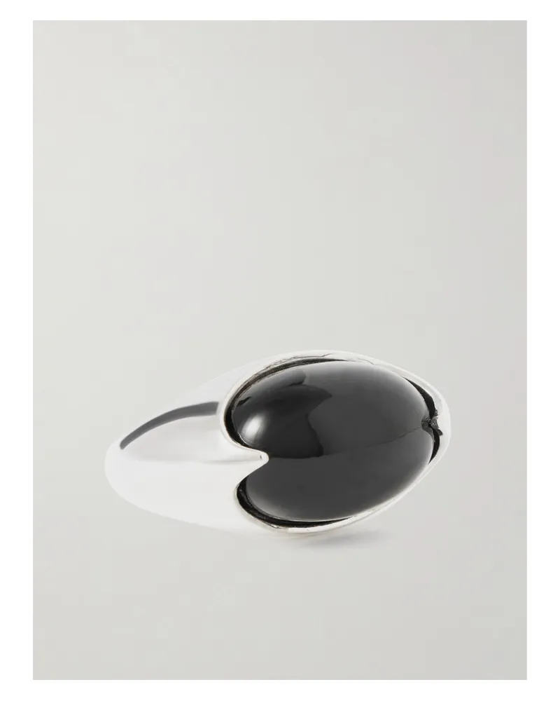 Loren Stewart Orb Sterling Silver And Agate Ring - Black Black