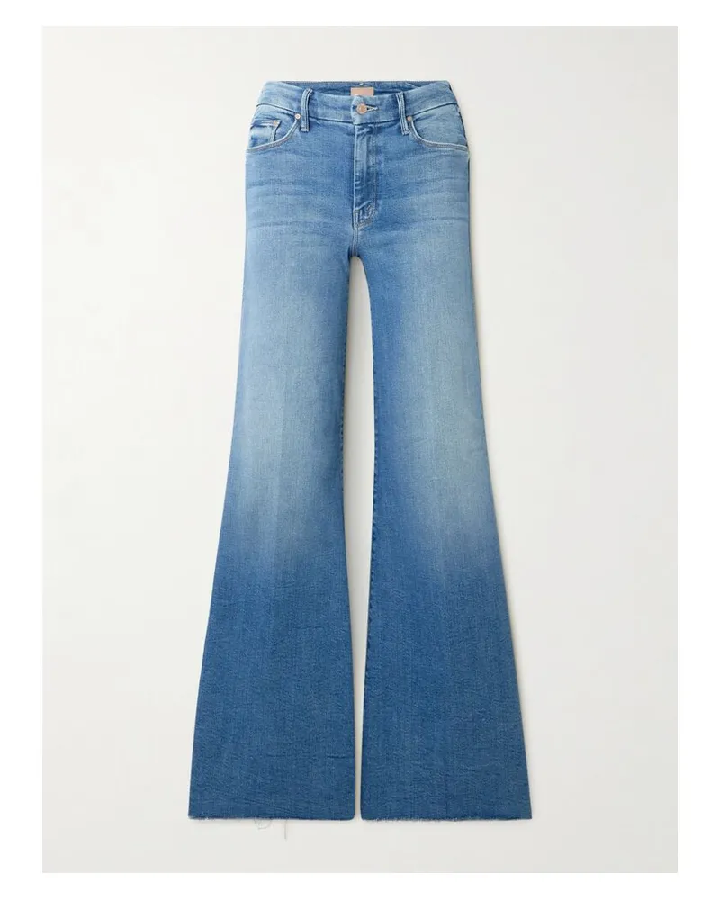 Mother The Roller Halbhohe Jeans Mit Weitem Bein - Blau Blau