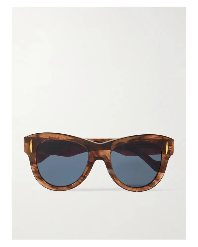 Loewe Anagram D-frame Tortoiseshell Acetate Sunglasses Tortoiseshell