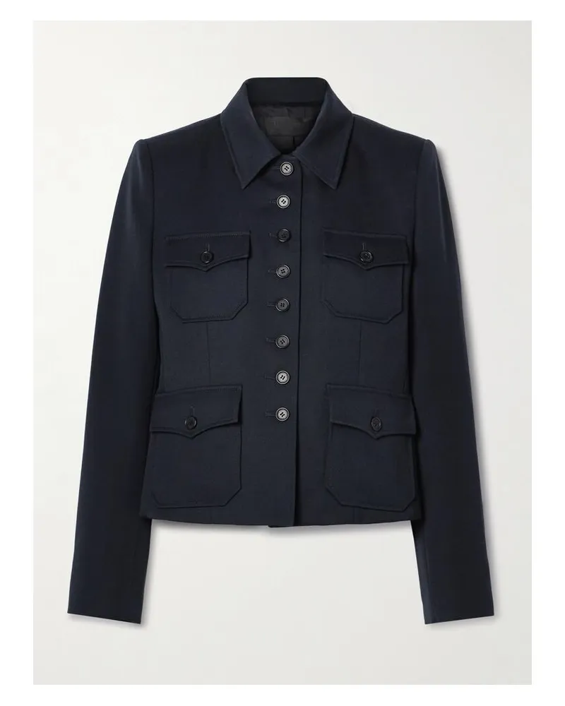 Nili Lotan Jamison Jacke Aus Woll-twill - Blau Blau