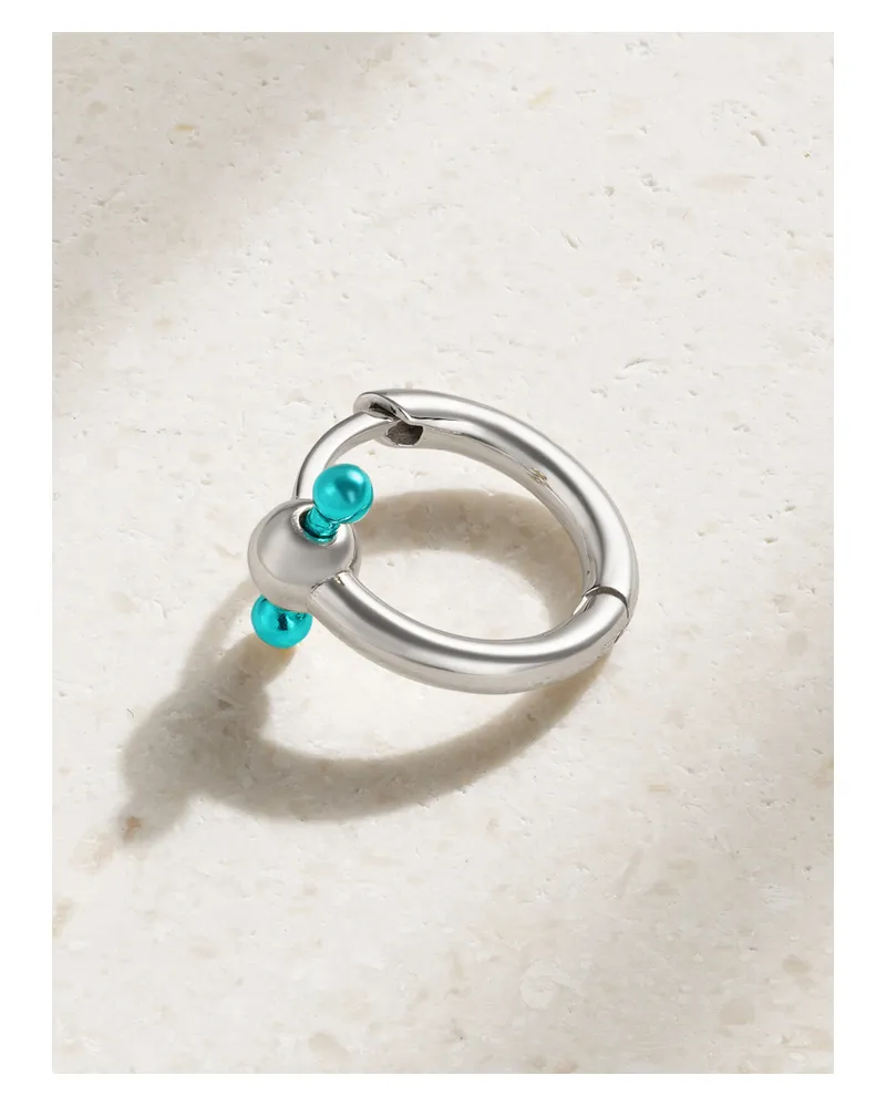 EÉRA Einzelne Creole Aus Weißgold - Silber Silber