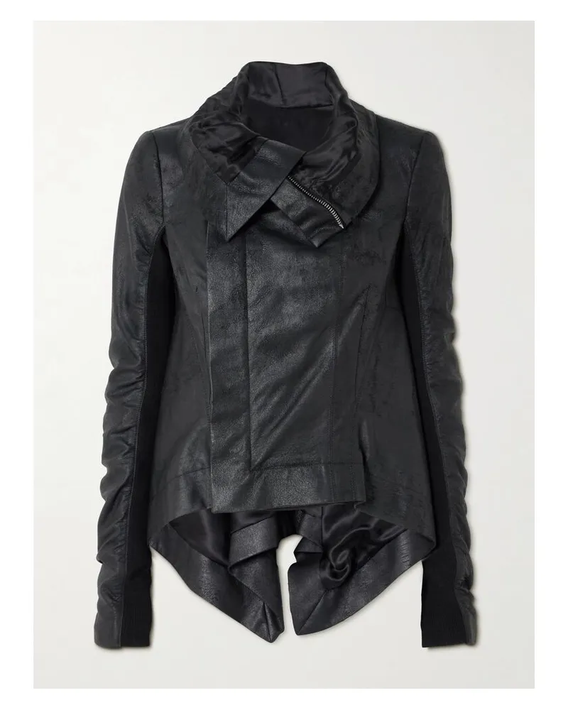 Rick Owens Naska Bikerjacke Aus Leder - Schwarz Schwarz