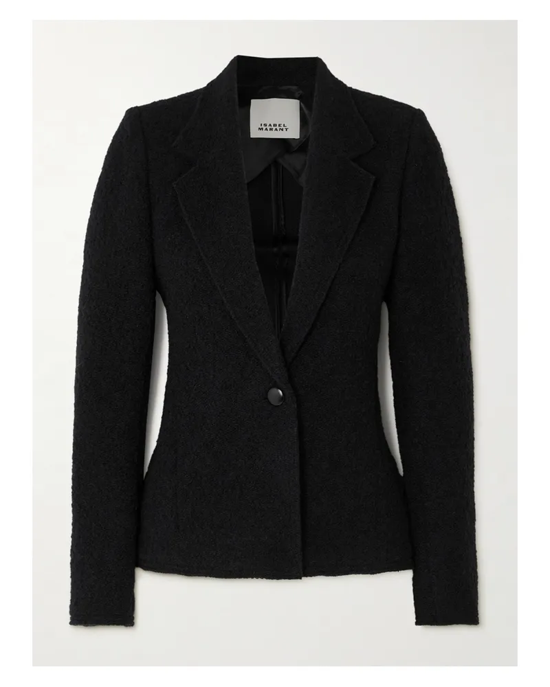 Isabel Marant Ghislaine Blazer Aus Einer Wollmischung - Schwarz Schwarz