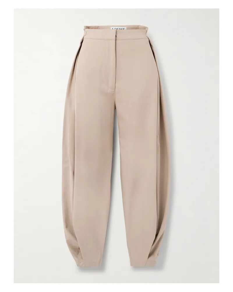 Loewe Cocoon Hose Mit Weitem Bein Aus Twill Aus Einer Baumwoll-seidenmischung - Neutral Neutral