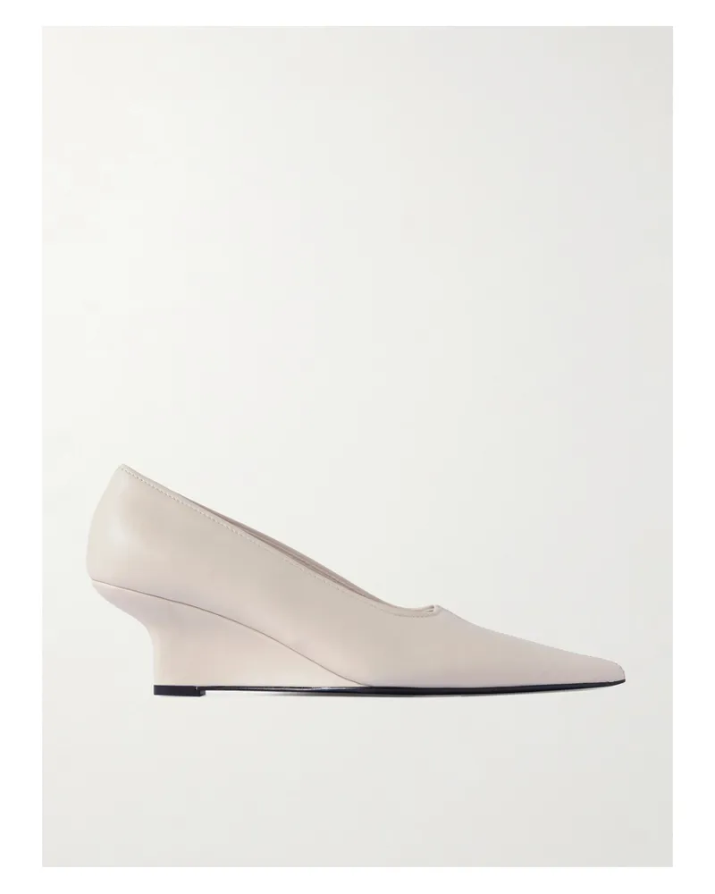 Totême Leather Wedge Pumps - White White