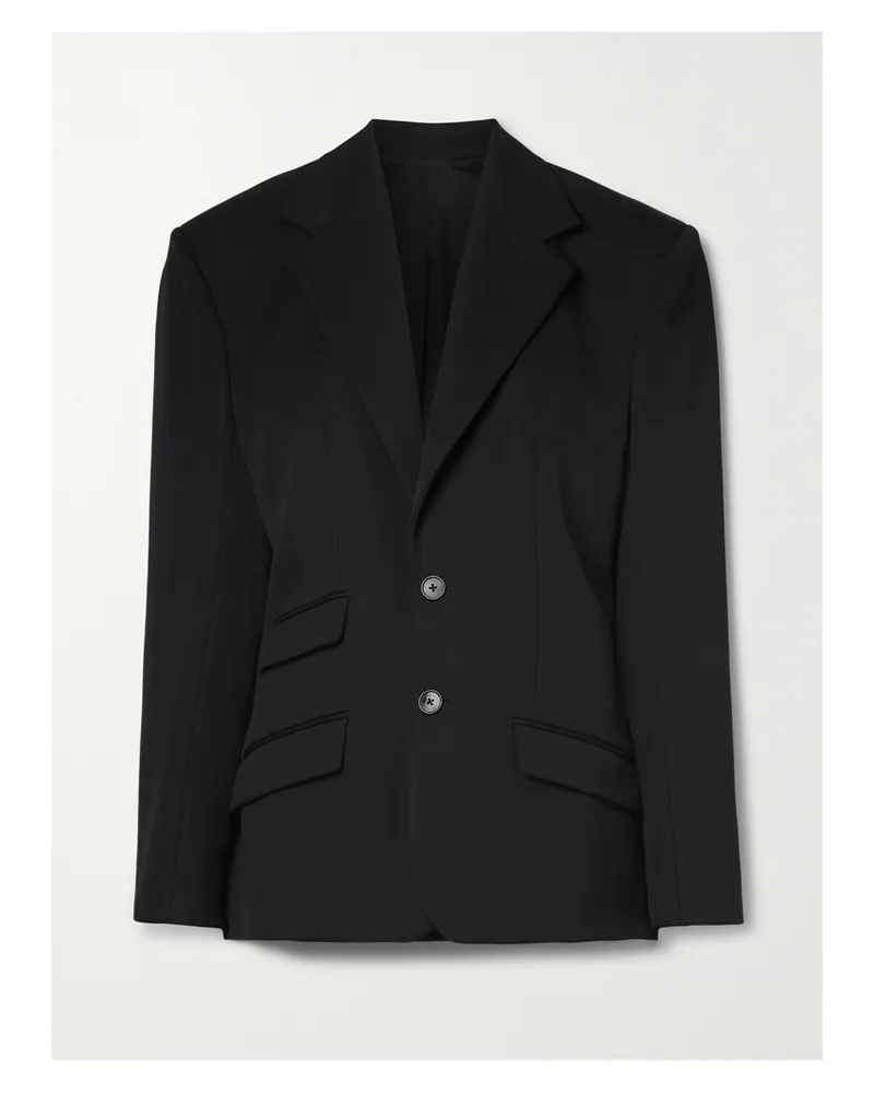 The Row Halm Blazer Aus Grain De Poudre Aus Wolle - Schwarz Schwarz