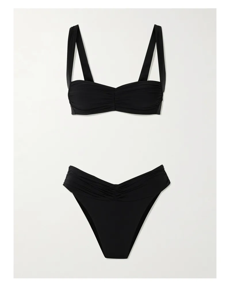 Maygel Coronel Guandú Bikini Mit Raffungen - Schwarz Schwarz