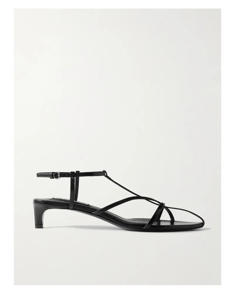 Jil Sander Sandalen Aus Leder - Schwarz Schwarz