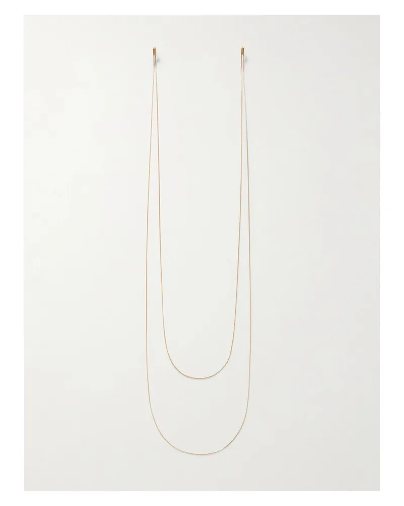 Alaïa Mehrlagige Goldfarbene Ohrringe Gold
