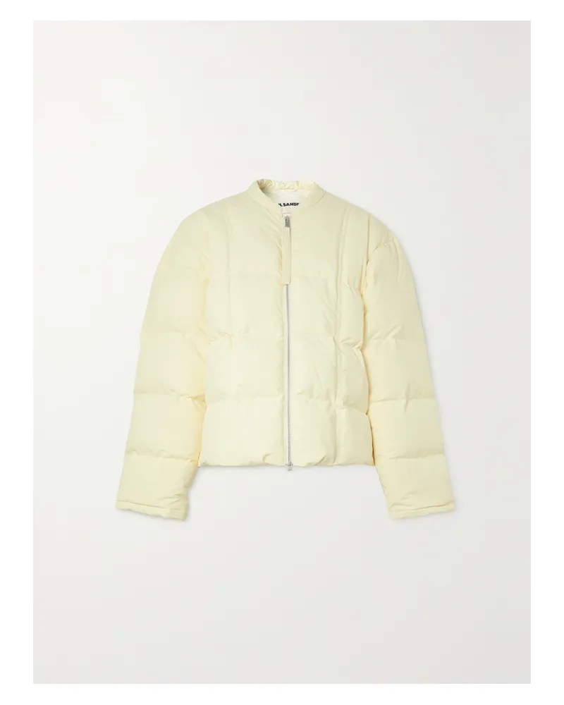 Jil Sander Verkürzte Daunenjacke Aus Gestepptem Shell - Neutral Neutral