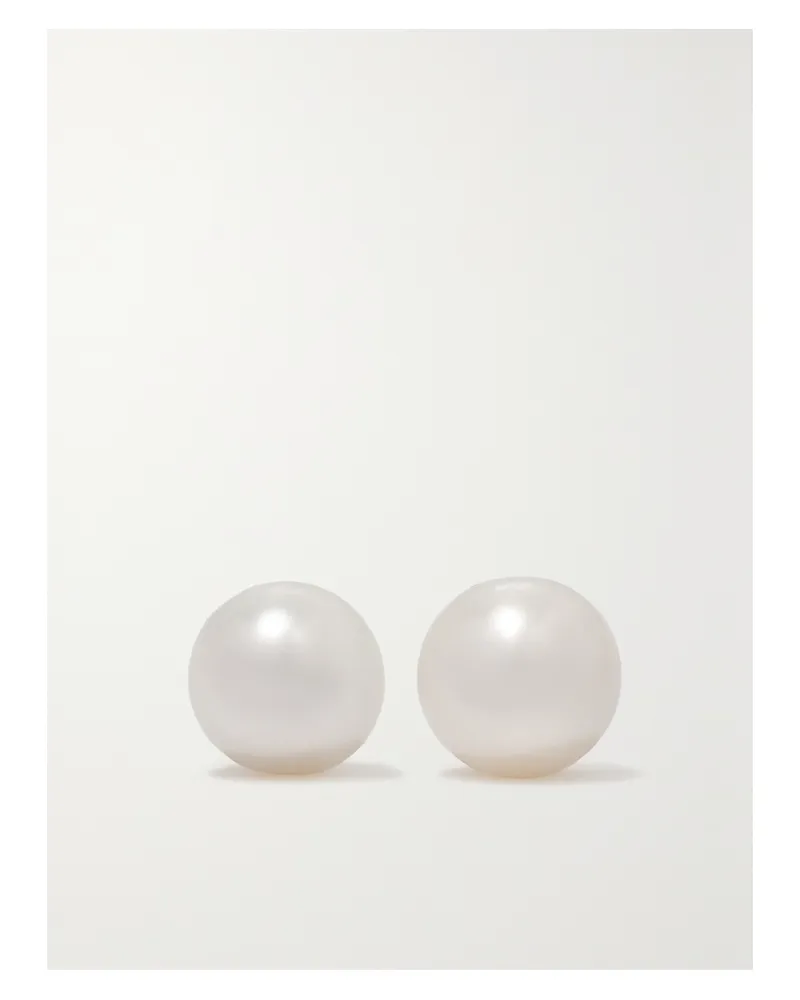MATEO 14-karat Gold Pearl Earrings - White White