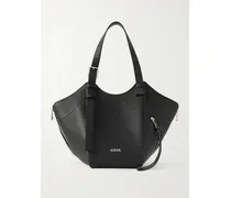 Hammock Flip Leather Tote - Black