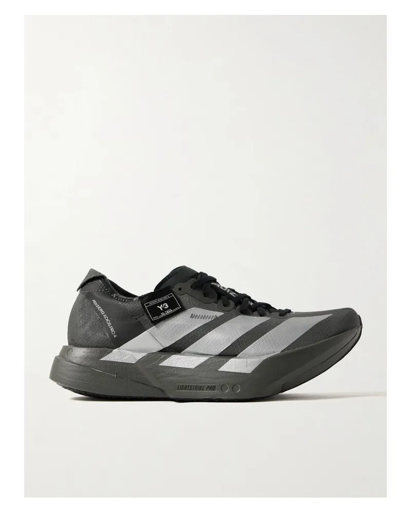 adidas Y-3 Adizero Adios Pro 4 Sneakers Aus Ripstop Mit Gummibesätzen - Schwarz Schwarz