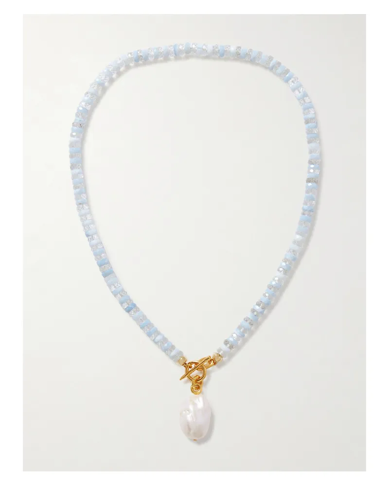 Lizzie Fortunato Pearl Isle Kette Mit Mehreren Steinen Und Vergoldeten Details - Wollweiß Wollweiß