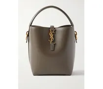 Le 37 Small Leather Bucket Bag - Green