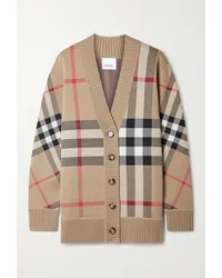 Burberry Cardigan aus Jacquard-strick mit Karomuster Neutral