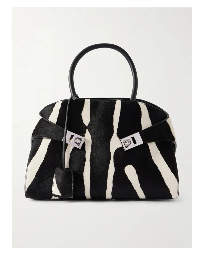 Ferragamo Hug Small Zebra-print Calf Hair Tote - Animal print Animal