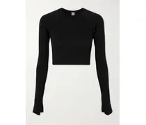 Swiftly Tech Verkürztes Oberteil Aus Stretch-jersey - Schwarz