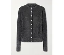 Metallic Knitted Cardigan - Black