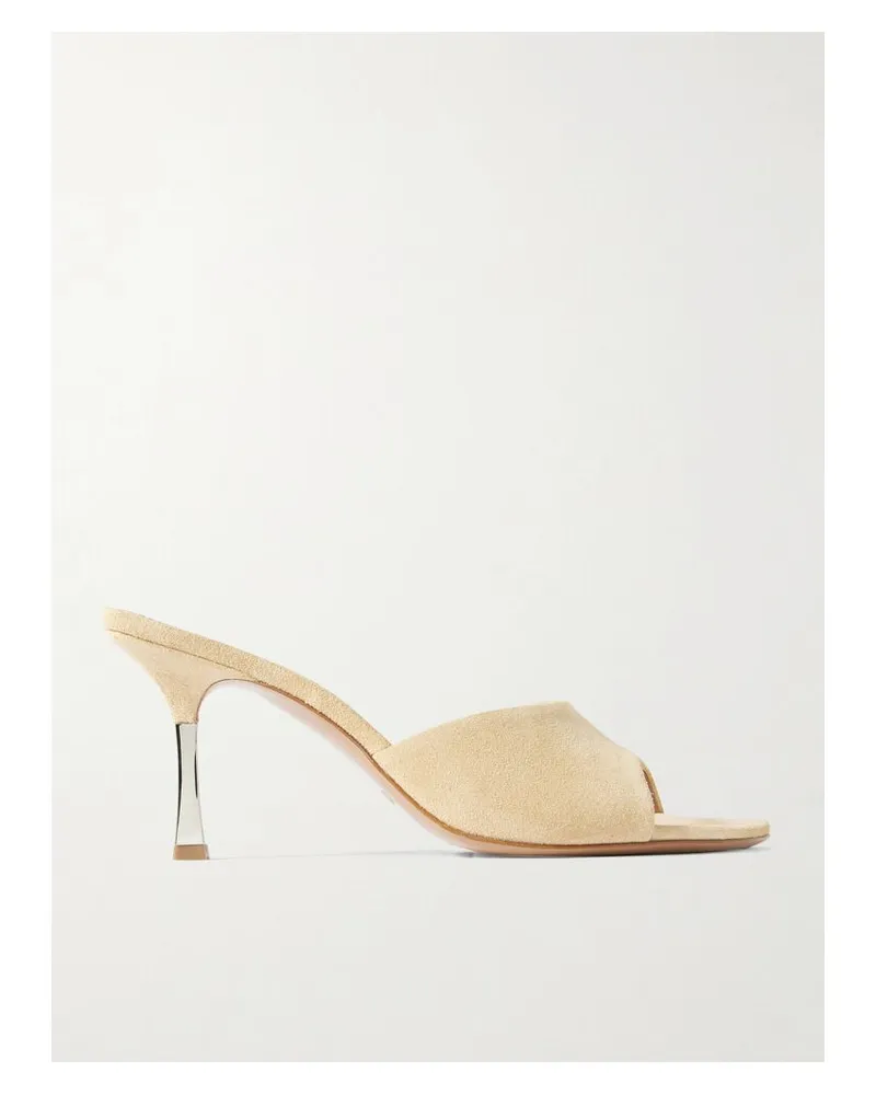 Paris Texas Lorena Mules Aus Veloursleder - Creme Creme