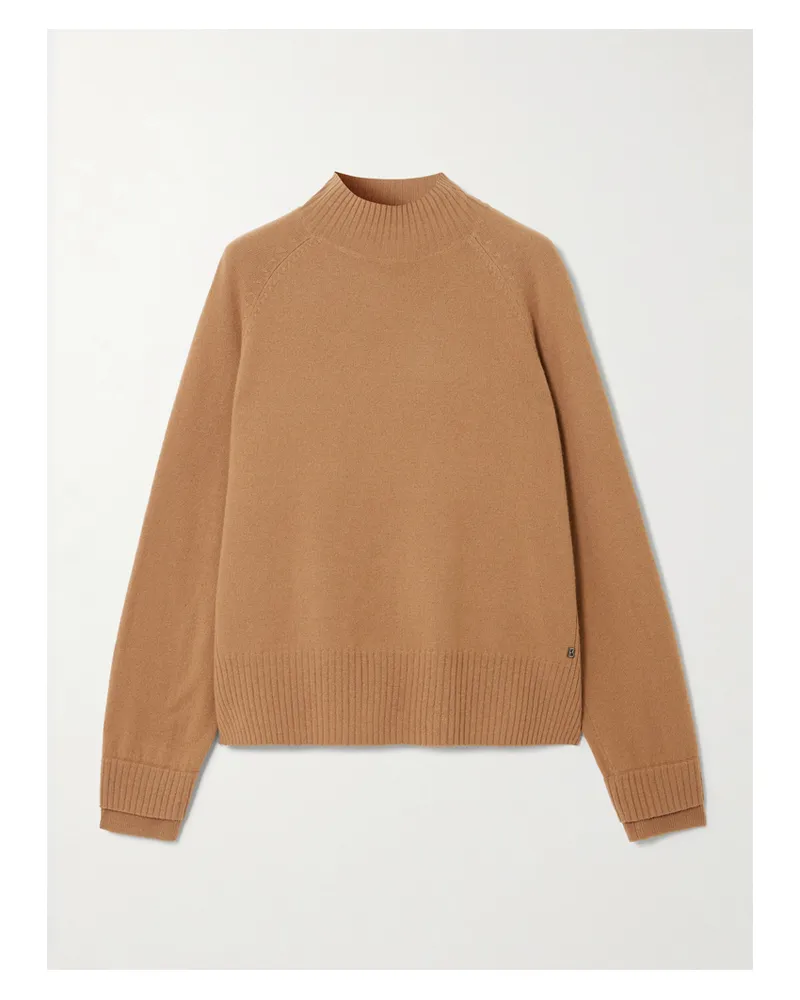 Bogner Lysanne Mehrlagiger Stehkragenpullover Aus Wolle - Braun Braun