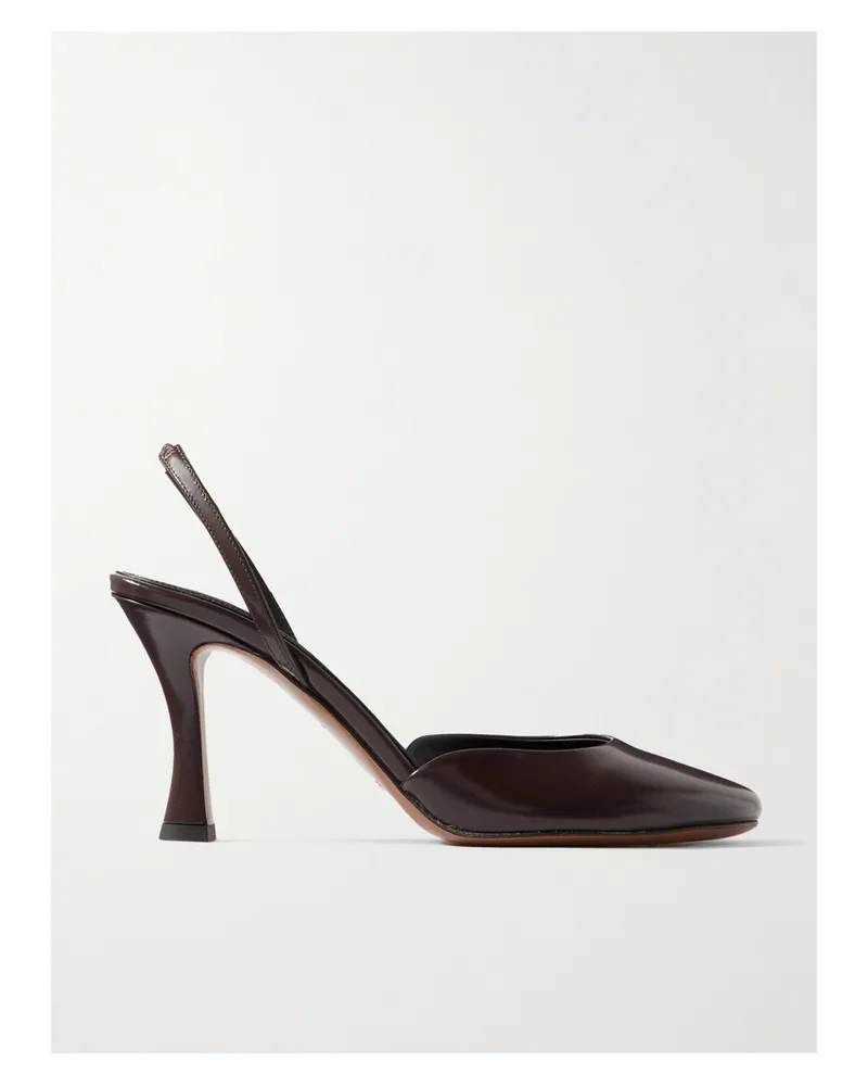 NEOUS Baten Slingback-pumps aus Glanzleder Braun