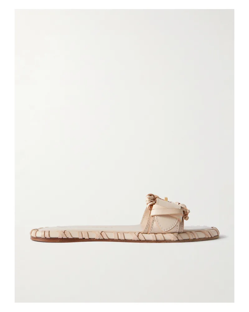 Zimmermann Alchemy Buckled Leather Slides - Neutrals Neutrals