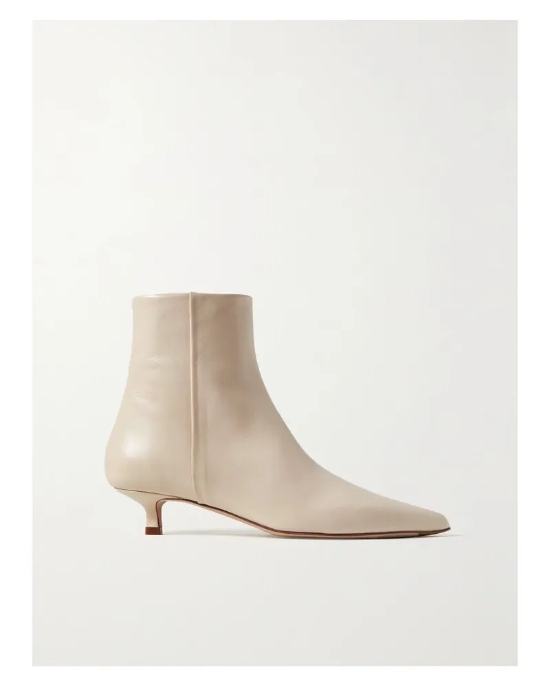 aeyde Sofie Ankle Boots Aus Leder - Creme Creme
