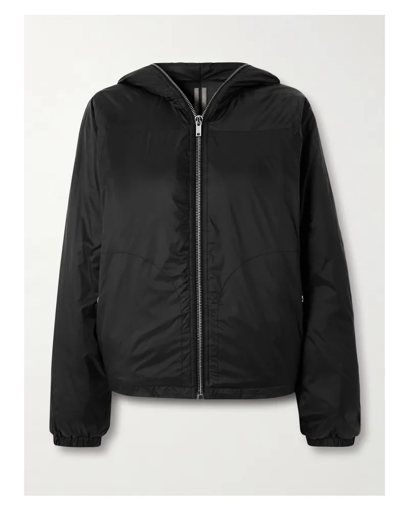 Rick Owens Jacke Aus Shell Mit Wattierung Und Kapuze - Schwarz Schwarz