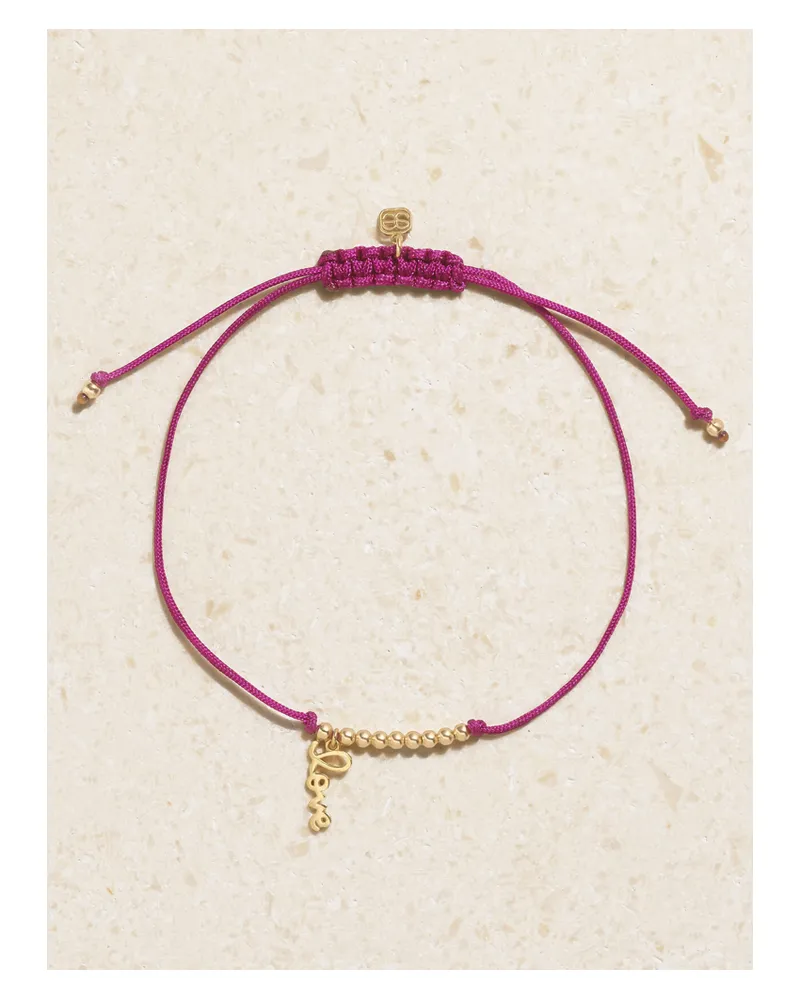 Sydney Evan Pure Love 14-karat Gold Cord Bracelet - Purple Purple