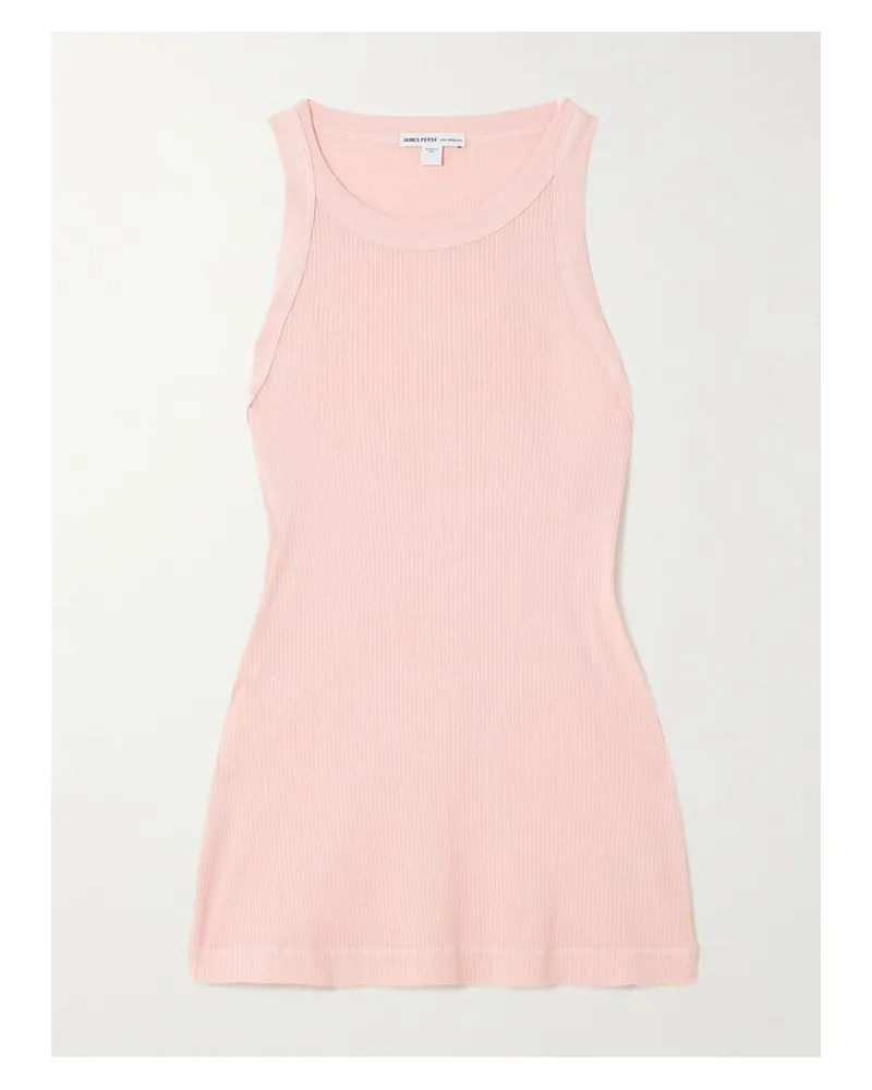 James Perse Tanktop Aus Gerippter Supima®-baumwolle Mit Stretch-anteil - Pink Pink