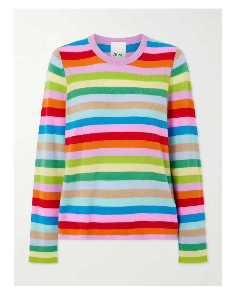 ALLUDE Striped Cashmere Sweater - Multi Multi