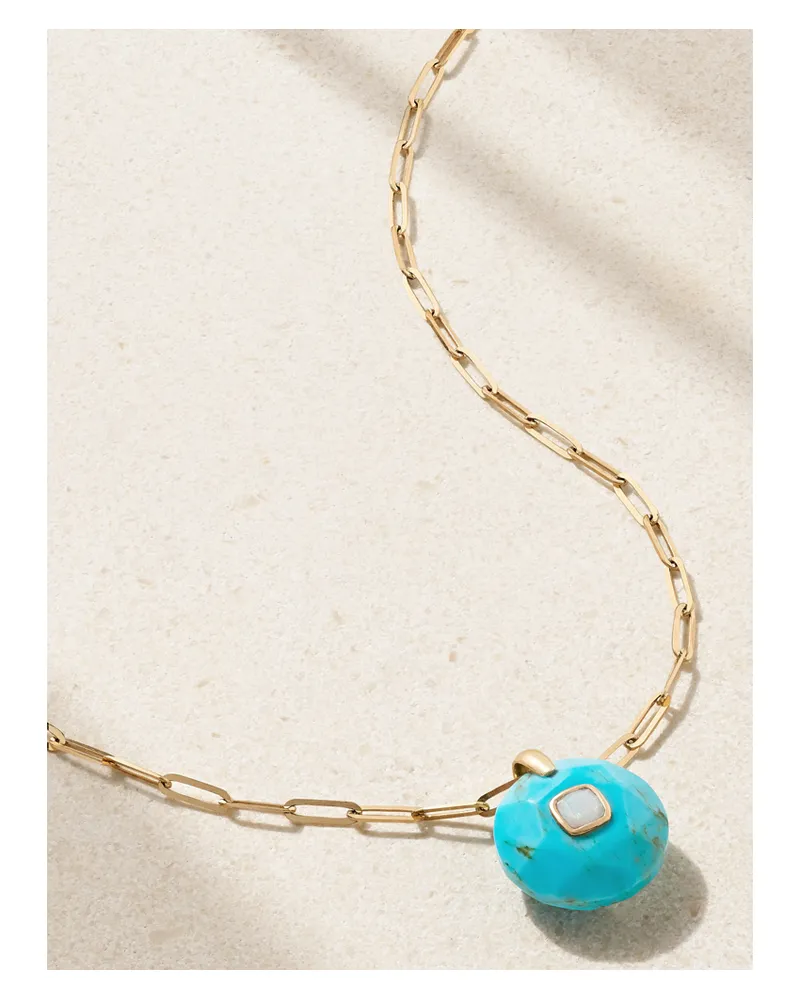 Pascale Monvoisin Milo Kette Aus 9 Karat Gold Mit Türkis Und Opal Gold