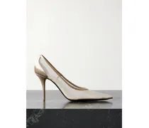 Norma Pumps Aus Mesh Mit Satinbesätzen - Neutral