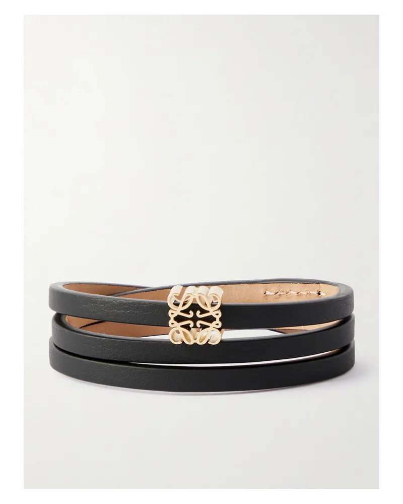 Loewe Paula Ibiza Twist Armband aus Leder Schwarz