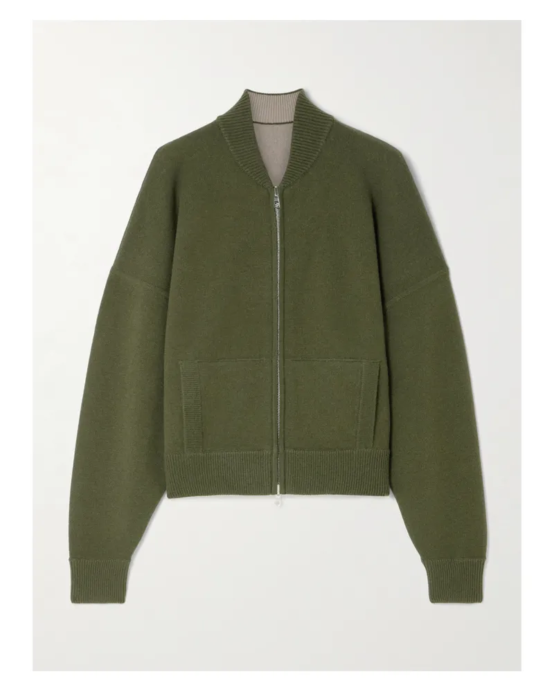 arch4 New Jace Cashmere Zip-up Cardigan - Green Green